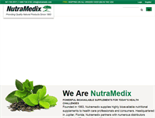 Tablet Screenshot of nutramedix.com